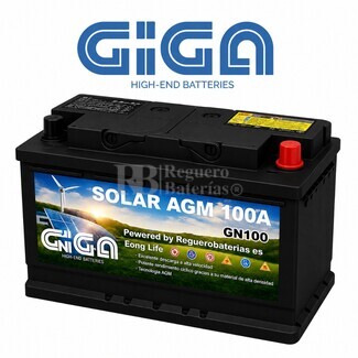 Bater�a AGM Solar 100Ah 12V GIGA GN100 | M�xima Fiabilidad